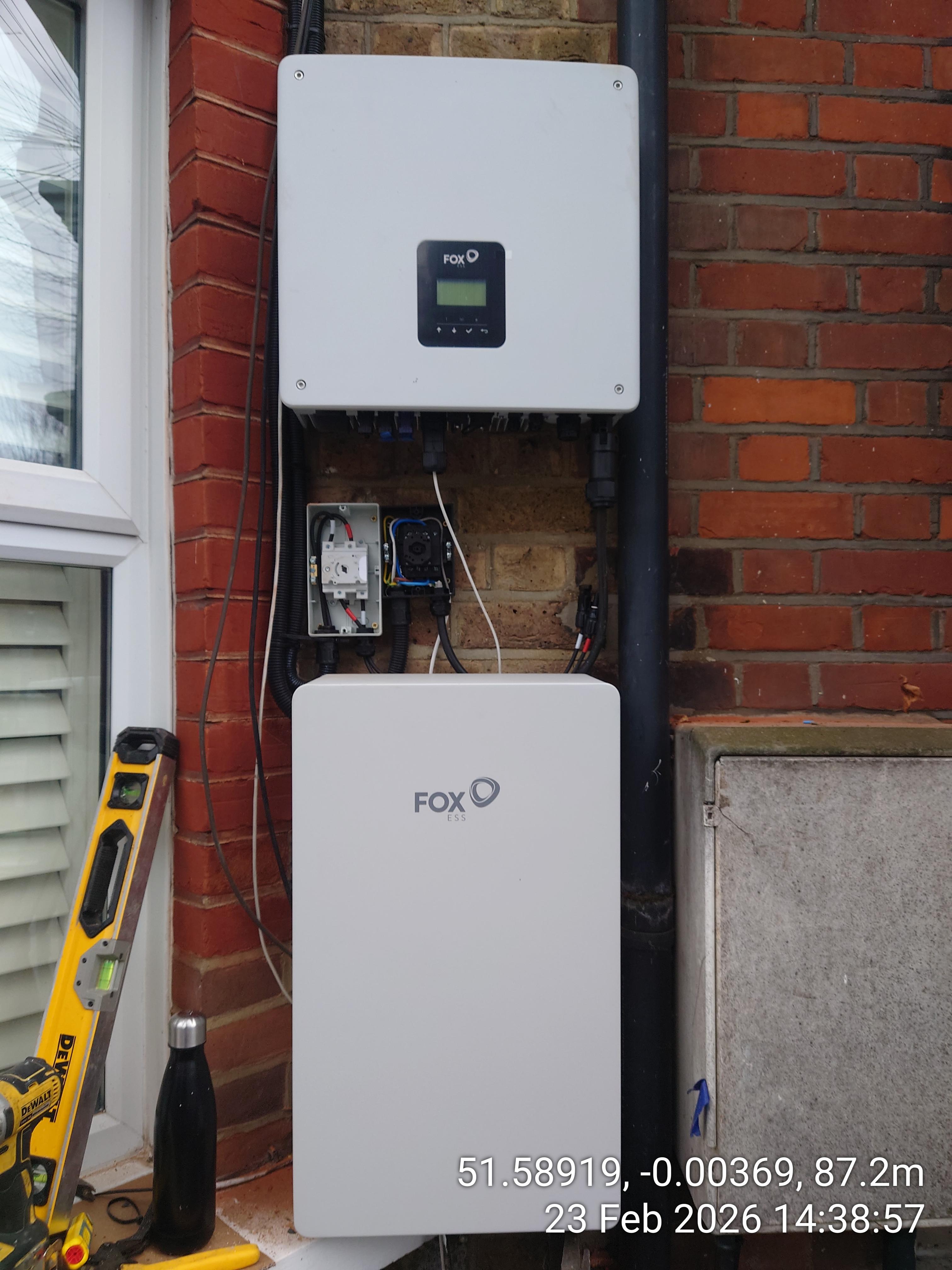 Recently completed solar panels on a London property by Best Renewables