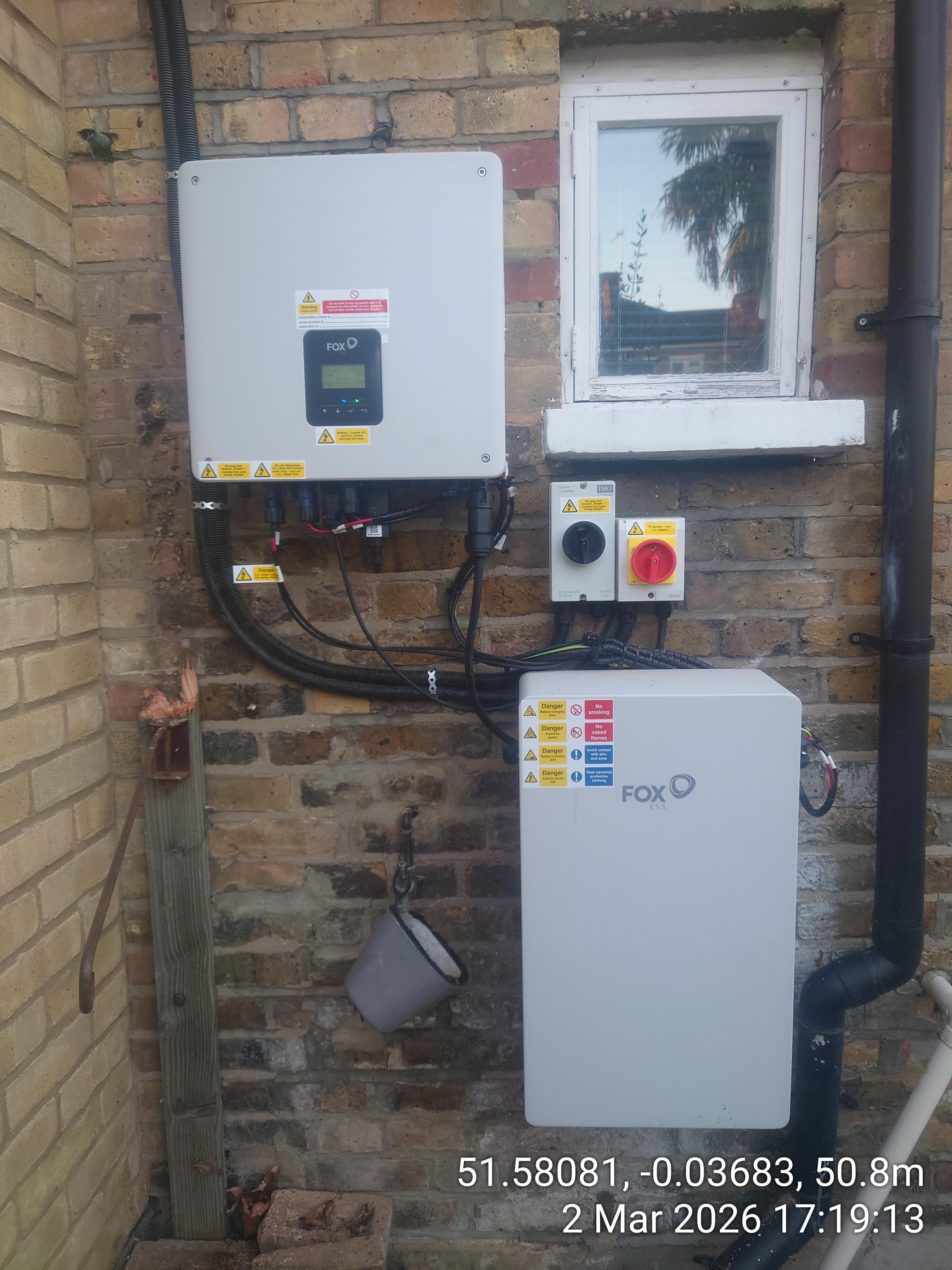 Finished solar panel installation on a tiled roof by Best Renewables