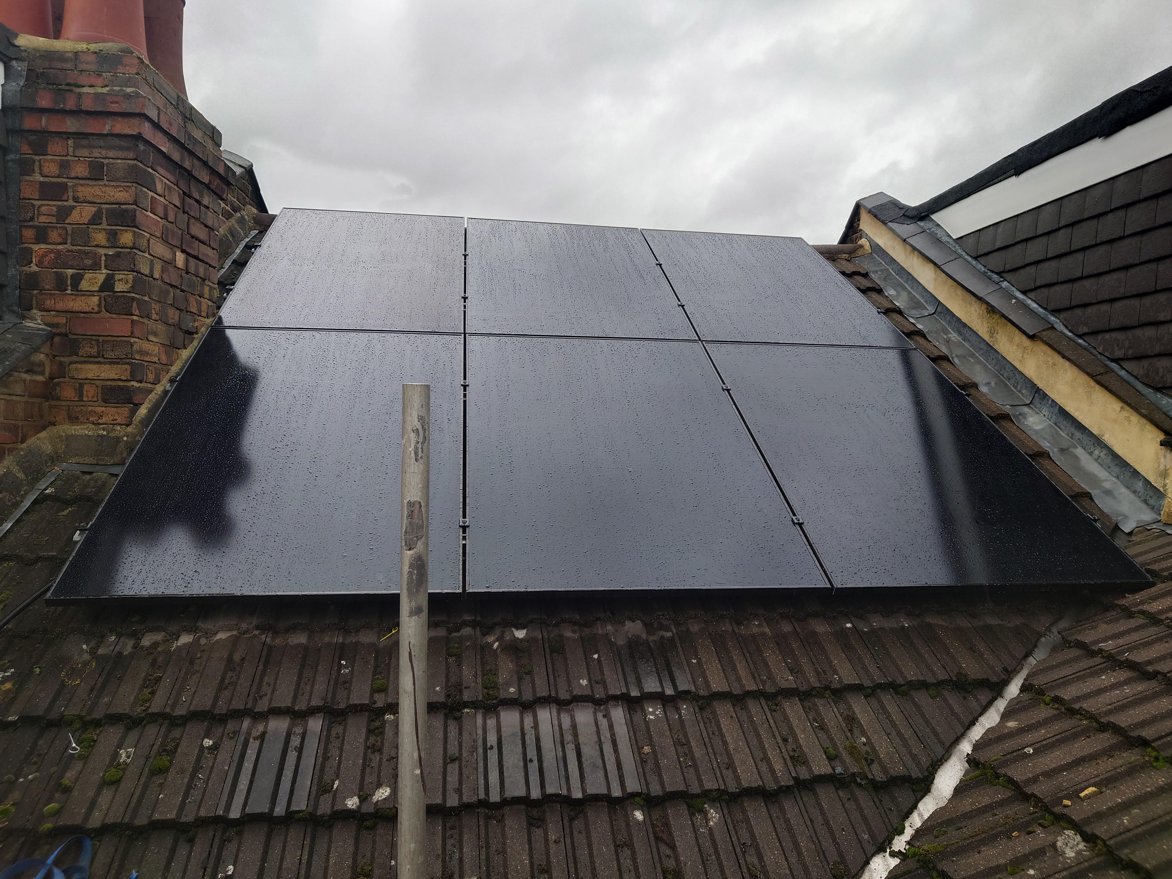 Completed solar panel array on a domestic roof by Best Renewables